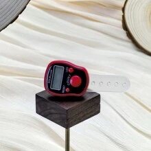 1个可复位液晶5位电子指环计数器，带数字显示，适用于运动、训练、穆斯林念珠和念珠手环计数器 - 彩色 - 查看 2