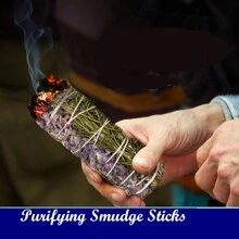 Sage Smudge Kit For Cleansing Negative Energy, Home And Creating The Energy Of Happiness Rosemary & Lavender Sage Smudge Sticks With White Sage Pack Of 3