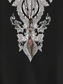 Camiseta de talla grande con estampado floral, camiseta informal de cuello redondo de manga corta para mujeres de talla grande