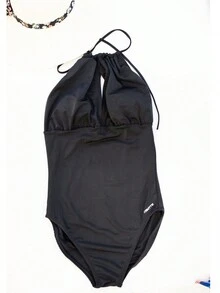 TRAJE DE BAÑO PARA DAMA COMPLETO UNA SOLA PIEZA COMPLETAMENTE FORRADO POR EL INTERIOR. COPA ESPONJA REMOVIBLE. CONTROL FIT, AHUSTE EN CINTURA REDUCE UNA TALLA MOLDEA TU CUERPO - Negro - Ver 4