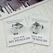 Eres mi tarjeta de felicitación del abrazo de bolsillo del pingüino, emparejada con un lindo llavero con colgante de pingüino en 3D en forma de corazón - Un adorno de pareja de pingüinos de resina para bolsos y auriculares, llavero de mujer con anillo de tarjeta en forma de corazón, regalo ideal para el Día de San Valentín, cumpleaños único, aniversario de boda, llavero de pingüino abrazando con amor, para mejores amigos, esposa, esposo, novio, novia