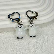 Eres mi tarjeta de felicitación del abrazo de bolsillo del pingüino, emparejada con un lindo llavero con colgante de pingüino en 3D en forma de corazón - Un adorno de pareja de pingüinos de resina para bolsos y auriculares, llavero de mujer con anillo de tarjeta en forma de corazón, regalo ideal para el Día de San Valentín, cumpleaños único, aniversario de boda, llavero de pingüino abrazando con amor, para mejores amigos, esposa, esposo, novio, novia