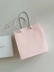 1pc Cute Solid Color Jewelry Handbag, Elegant Jewelry Packaging Bag, Ideal Gift Bag For Accessories. Suitable For Holiday, Wedding, Birthday, Graduation Season Gift Packaging
