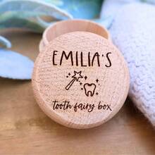 Baby Tooth Keepsake Box, Personalized Tooth Fairy Box Baby Or Kids Tooth Box, Tooth Fairy Holder For Kids, New Baby Gift, Tooth Fairy Holder - Multicolor - View 5