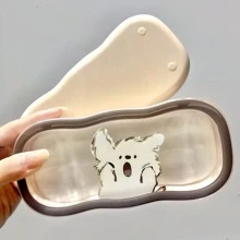 Surprised Puppy Pattern Glasses Case Transparent Portable Anti-Pressure Cloud Design Magnetic Suction Box Portable Myopia Glasses Retro Glasses Case Sunglasses Storage Men And Women - Cute Holiday Gift, Gender Reveal Party, Perfect For Birthdays, Weddings, Parties, The Perfect Gift For Colleagues, Friends, And Family, Back To School