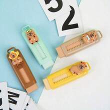 1pc Cute Capybara Shape Pencil Eraser - Convenient Pull-Push Eraser, School Supplies, Suitable For Office, Party Favors Random Things, Japanese School Supplies,Eraser,Office>Supplies,School Pencil,Back To School Supplies,Jucarii,Capybara