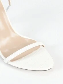 New Women's Comfortable Strap Sexy Strappy Decor Summer Vibes British Style Comfortable Material Suitable For Outdoor Wedding Party Charming Unique High Heel Round Toe Ladies Sandals