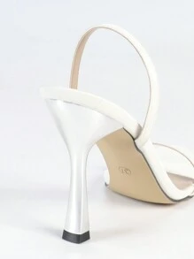 New Women's Comfortable Strap Sexy Strappy Decor Summer Vibes British Style Comfortable Material Suitable For Outdoor Wedding Party Charming Unique High Heel Round Toe Ladies Sandals