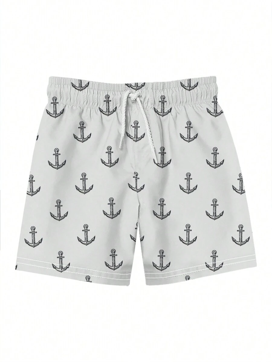 Men's 3D Summer Rudder Printed Beach Shorts - Multicolor - View 1