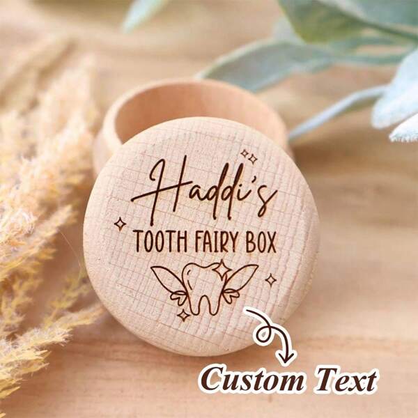 Baby Tooth Keepsake Box, Personalized Tooth Fairy Box Baby Or Kids Tooth Box, Tooth Fairy Holder For Kids, New Baby Gift, Tooth Fairy Holder