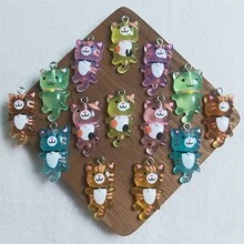 10/30 peças de artesanatos fofos de gatos de resina que brilham no escuro, adequados para fazer joias "faça você mesmo" - perfeitos para colares, pulseiras e chaveiros, acessórios para fazer joias