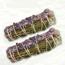 Sage Smudge Kit For Cleansing Negative Energy, Home And Creating The Energy Of Happiness Rosemary & Lavender Sage Smudge Sticks With White Sage Pack Of 3