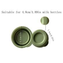 1/6 piezas Tapa de silicona para botella de leche, tapa de silicona para botellas de vidrio de leche, reutilizable, material de silicona seguro, adecuado para botellas de leche de 4,8 cm/1,89 pulg - Multicolor - Ver 3