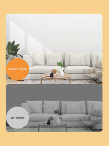 1 rolka wielokolorowej naklejki ściennej na powierzchnię cementową nadaje się do niedokończonych domów, samoprzylepna wodoodporna, odporna na wilgoć, odporna na pleśń, dekoracja ścienna z pianki