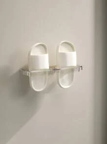 1pc Bathroom Non-Perforated Slipper Rack, Toiletries Storage, Shoe Organizer, Toilet Wall Mounted Drainage Rack