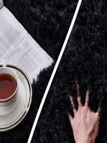 Plush Rug 180 Cm X 200 Cm To Create A Modern Decoration In Any Area Of The Home. Various Colors. - Black - View 7