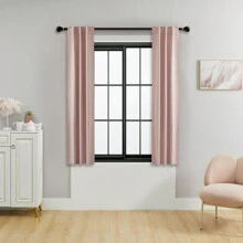 Bộ 1 hoặc 2 tấm rèm cửa có thể điều chỉnh kích thước, rèm che nắng dạng túi thanh cho phòng khách, văn phòng, phòng ngủ, rèm cách nhiệt màu trơn tiết kiệm năng lượng - Hồng - Xem 39