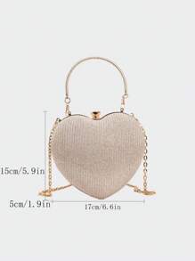Bolsas de luxo Bolsas de mão Bolsas de mão quente Coração Forma Corrente Mulheres Senhoras Bolsas de noite