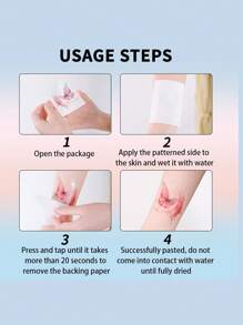 1 件蝴蝶结临时纹身防水防汗逼真仿假纹身男女纹身贴纸适用于手臂、胸部、腿部、腹部、腰部现代人体艺术 - 紅色 - 查看 6