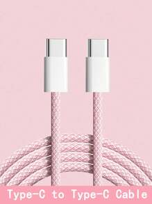 Cable USB C a USB C para carga rápida de 60W, cable trenzado multicolor de 6.6ft/3.3ft, compatible con Iphone 15/15 Pro/15 Pro Max/15 Plus, IPad Pro/Air5, Galaxy S22/S21/S20 Ultra y Macbook
