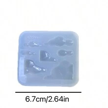 Moldes de fundição de joias em nuvem, moldes de vazamento de resina, acessórios de moldes de silicone, moldes de resina líquida, moldes de silicone para chaveiros de resina