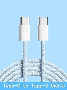 Cable USB C a USB C para carga rápida de 60W, cable trenzado multicolor de 6.6ft/3.3ft, compatible con Iphone 15/15 Pro/15 Pro Max/15 Plus, IPad Pro/Air5, Galaxy S22/S21/S20 Ultra y Macbook