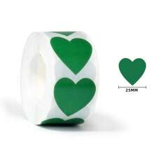 1 Cuộn/500 Nhãn dán hình trái tim màu hồng, kích thước 1 inch, dùng để dán lên giấy, thích hợp cho Ngày Valentine, Kỷ niệm ngày cưới, Thiệp mời, Phong bì, Nhãn dán dễ thương cho Bao bì chai nước (500 nhãn/cuộn), Đồ dùng học tập, Đồ dùng làm sổ lưu niệm, Nhãn dán vui nhộn, Nhãn dán máy tính xách tay, Nhãn dán điện thoại Kindle. - Nhiều màu - Xem 14