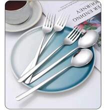 1/2/5/10 piezas Cucharas coreanas de acero inoxidable de mango largo, cucharas para sopa, utensilios de cocina, elegantes utensilios de comedor, artículos escolares