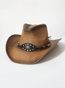 1pc Women's Western Cowboy Hat, Suitable For Beach Sun Protection, Music Festival, Western Cowboy Themed Events, Vintage Parties, Costume Parties, Performances, Daily Wear