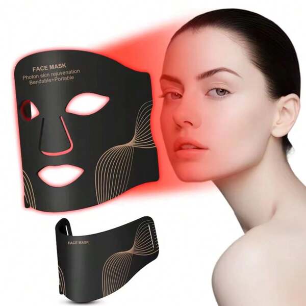 LED Face Mask With Red Light Therapy,7 Colors LED Facial Skin Care Mask