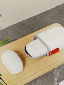 Portable Travel Soap Box, Creative Light Luxury Travel Soap Box With Lid Creative Sealed Drain, Small Soap Box For Business Trip, Outdoor Travel Soap Box, Student Dormitory Bathhouse Sealed Portable Creative Soap Box Multifunctional Storage Box(Handle Part Of The Two Shapes Random Delivery, Specific Please Prevail In Kind)