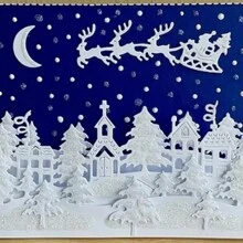 1pc Christmas And Winter Metal Die Cuts - Santa Claus And Reindeer Patterns For DIY Greeting Cards, Scrapbooking, And Holiday Decorations - Silver - View 5