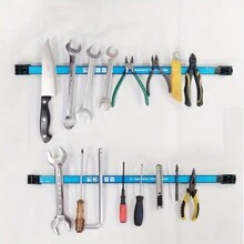 Magnetic Tool Holder - Multipurpose Metal Hand Tool Storage Organizer For Car Maintenance, Kitchen Utensils And Ironwork - Magnetic Strips For Home And Garage Organization - 35 cm (13.78 Inches) - View 10