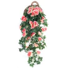 Artificial Flower Rattan Fake Plant Vine Decoration Hanging Flowers For Home Wed Party Interior Outdoor Decoration