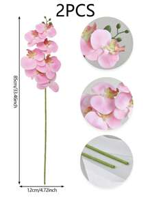 1 件/2 件/4 件人造蝴蝶兰真实触感乳胶兰花带茎植物春季婚礼花瓶室内外装饰完美家居装饰