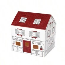 2pcs Creative Red Roof House Nordic Style Colorful Gift Boxes, In Stock Baking Packaging Boxes For Toffee Gifts