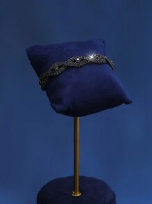 3 pièces/set de colliers, boucles d'oreilles et bracelets à la mode avec cristaux noirs et strass, convenant pour les occasions quotidiennes, de mariage romantique ou d'Halloween