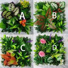 Mur arrière décoratif avec plante artificielle de pelouse Milan. Fausse pelouse, fleurs artificielles. Certaines couleurs sont aléatoires, sous réserve du produit réel reçu.