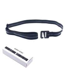 Cinturón negro para camisa para hombres y mujeres, mantiene la camisa se doblada en elástico ajustable, antideslizante, a prueba de arrugas, soporte para camisa, cinturón de bloqueo 9O2M - Estilo C de 2,5 cm - Ver 12
