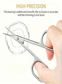 Professional Stainless Steel Nail Scissors, Suitable For Both Hands, Unscented, Precise Cutting, For Manicure And Pedicure - Multicolor - View 4