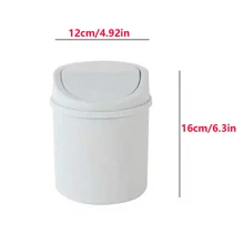 1個簡約桌面小垃圾桶,家庭可愛迷你小玩意儲物桶,桌面廢紙籃 - 均碼 - 查看 7