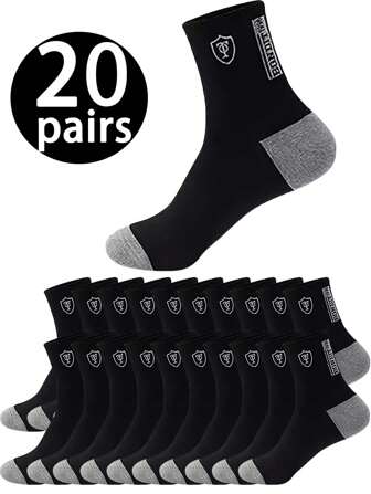 20/10/5/1 Pair Men Knee High Socks, Soft Elastic Breathable Socks For Daily Wear All Seasons, Excellent Christmas Gift, Fall