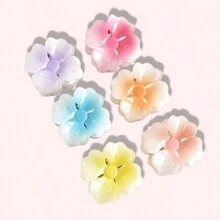3PCS/6PCS/SET Ladies Gradient Color Flower Non-Slip Hair Claw Spring/Summer New Bohemian Style Suitable For All Hair Sizes And Lengths Holiday Gift Holiday Travel - Multicolor - View 16