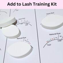 20 piezas Mapa de pestañas para principiantes, gráfico de pestañas hebras, esponjas con forma de ojo para práctica de extensión de pestañas reutilizables - Multicolor - Ver 5