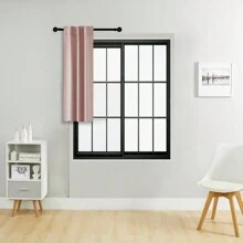 Bộ 1 hoặc 2 tấm rèm cửa có thể điều chỉnh kích thước, rèm che nắng dạng túi thanh cho phòng khách, văn phòng, phòng ngủ, rèm cách nhiệt màu trơn tiết kiệm năng lượng - Hồng - Xem 33