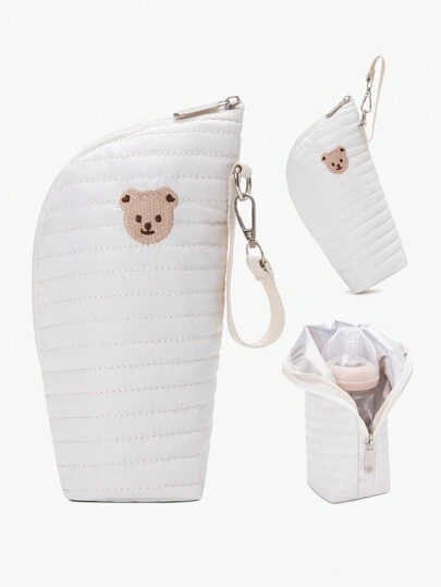 Insulated Bottle Bag, Fits Baby Bottle, Attachable To Stroller, Hand-Held, Temperature Maintaining Milk Bottle Holder & Drink Tumbler Pouch, Thermal Insulation