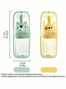 1pc Portable Toothbrush Cup With Holder And Rinse Cup Travel Toothbrush Storage Kit For Home And Outdoor Use Suitable For Student Dormitory Business Trip Hotel Or Outdoor Travel