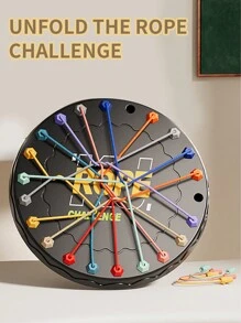 1pc String Untying Challenge Game, String Puzzle Game, Multi-Player Interactive Desktop Game For Family Gathering, Logic Training Toy, Holiday Party Prop Gift (Accessory Color Random) - Rope Untying Challenge Game - View 6