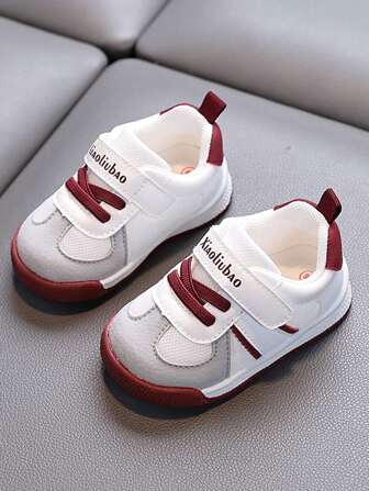 1 Paio di scarpe sportive casual per bambini piccoli in primavera e autunno, design con facile da indossare e togliere, suola in in rete traspirante in TPR morbida e antiscivolo, adatta per bambine di 1-4 anni per uso interno/esterno