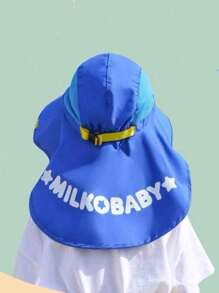 1pc Toddler/Kids Cartoon Adjustable Sun Ion Shawl Hat With Whistle, Lightweight And Multifunctional, Suitable For Spring And Summer Outdoor Activities - 1PC - View 7